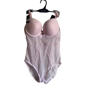 NWT Large Rachel Roy Lilac Push Up Teddy Teddy Lingerie
